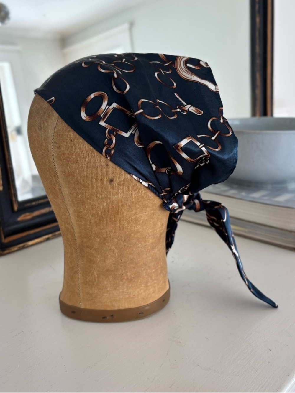 H&M Silky Chain-Print Scarf Headband Head scarves